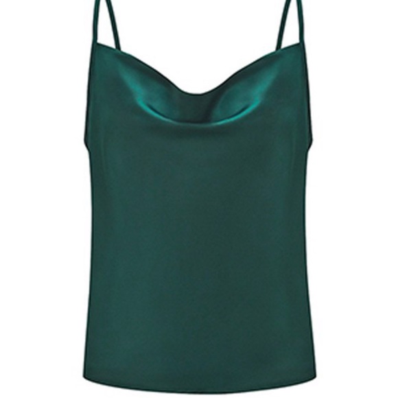 Emerald Silk Cami - Picture 2 of 2